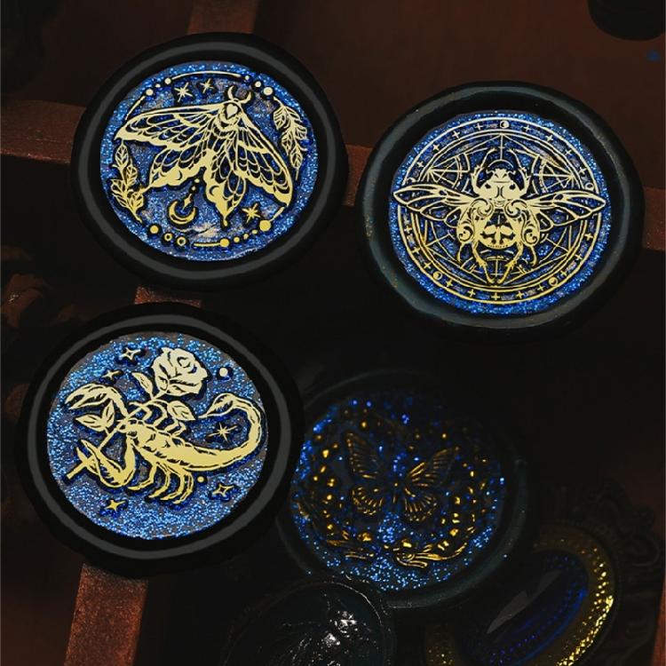 Butterfly Wax Seal Stamp Brass Head Insect Series Sealing Waxed Stamp for Photo Invitation Card Scrapbooking Decorations