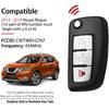 Replacement For 2014 2015 2016 2017 2018  Nissan Rogue Key Fob Remote Control CWTWB1G767 3 Buttons 434MHz