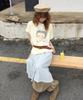 RONRON Betty Boop Ribbon Basic Fit T Shirt Soft Yellow