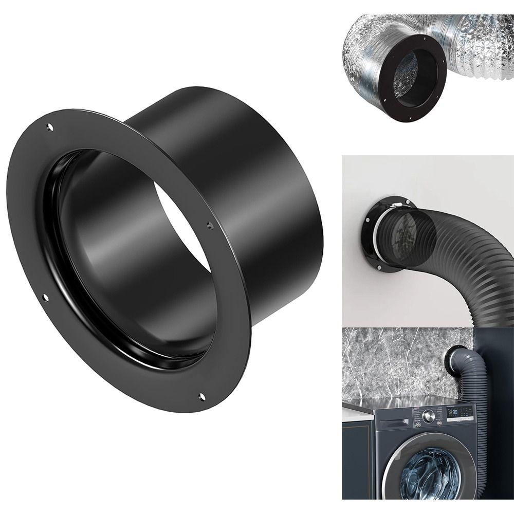 Black Ventilation Pipe Joint ABS Exhaust Pipe Connector Wall Flange Connector  Ventilation Pipe