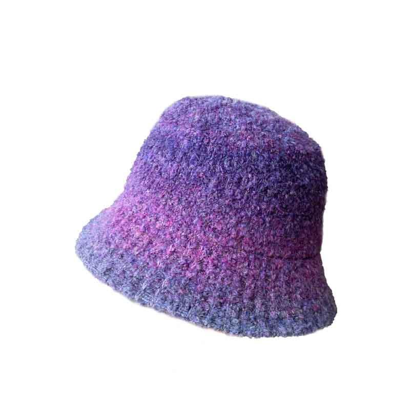 Color Matching Knitted Woolen Fisherman's Hat Children's Autumn and Winter Face Small Bucket Hat Versatile Big Head Circumference Basin Hat