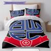 Bolton Wanderers F.C Bettwäsche Steppbett Set Bettbezug Kissenbezug Heimdekoration Geburtstagsgeschenk (1 Bettbezug + 2 Kissenbezüge, ohne Füllung)