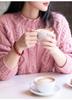 Korean Retro Cable Knit Round Neck Pullover Sweater - Autumn 2025 Casual Loose Fit