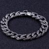 Brățară cubaneză din oțel inoxidabil 316L, 12 mm lățime, lanț cubanez, pentru bărbați, vintage, brățări pentru bărbați, bijuterii Viking, brățară, cadouri de ziua de naștere pentru iubitul