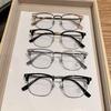 2026 new square glasses women's men's business leisure eyebrow frame glasses frame anti-blue light eye protection flat light glasses