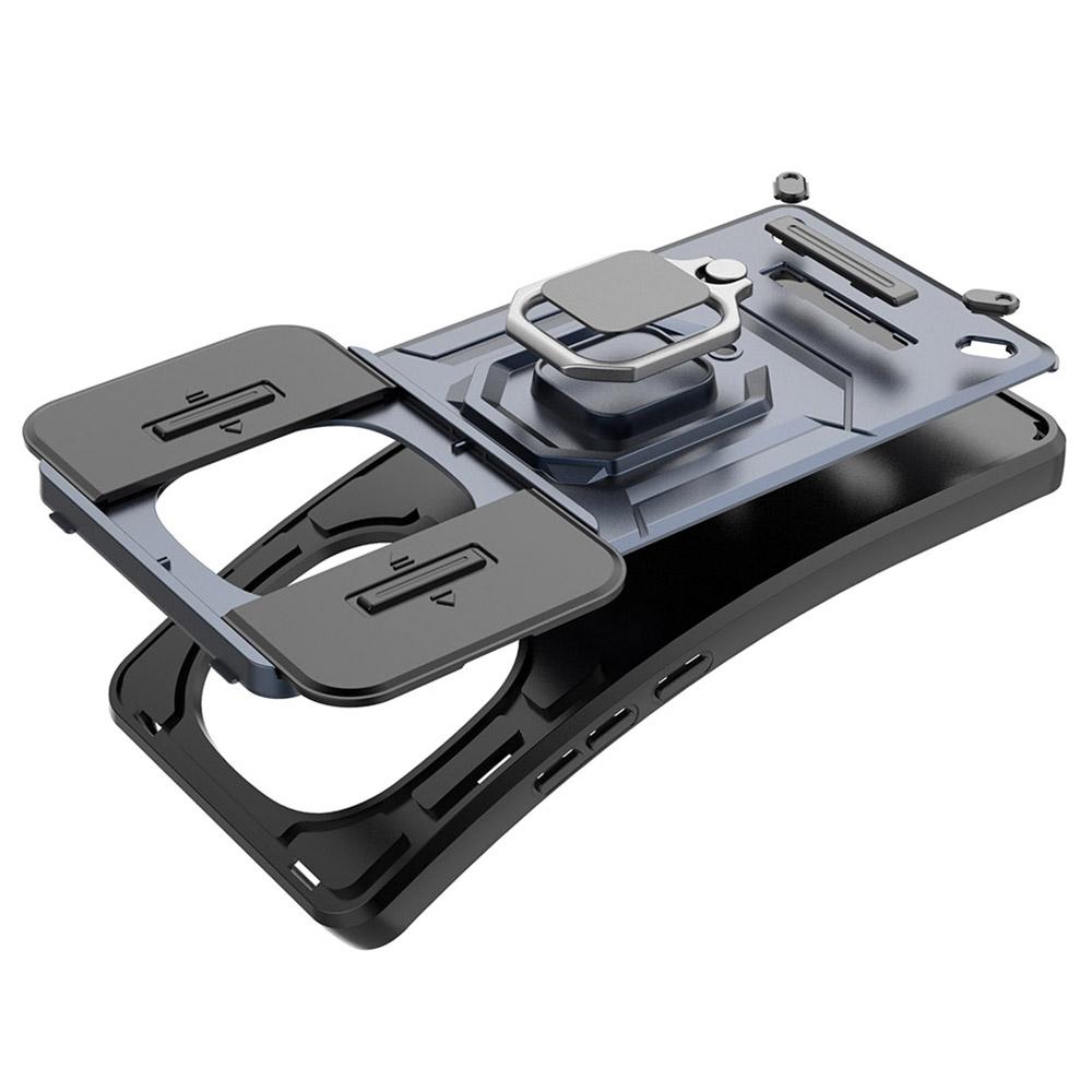 For Xiaomi Redmi Note 14 Pro+ 5G Case PC+TPU Kickstand Phone Protector with Lens Cover