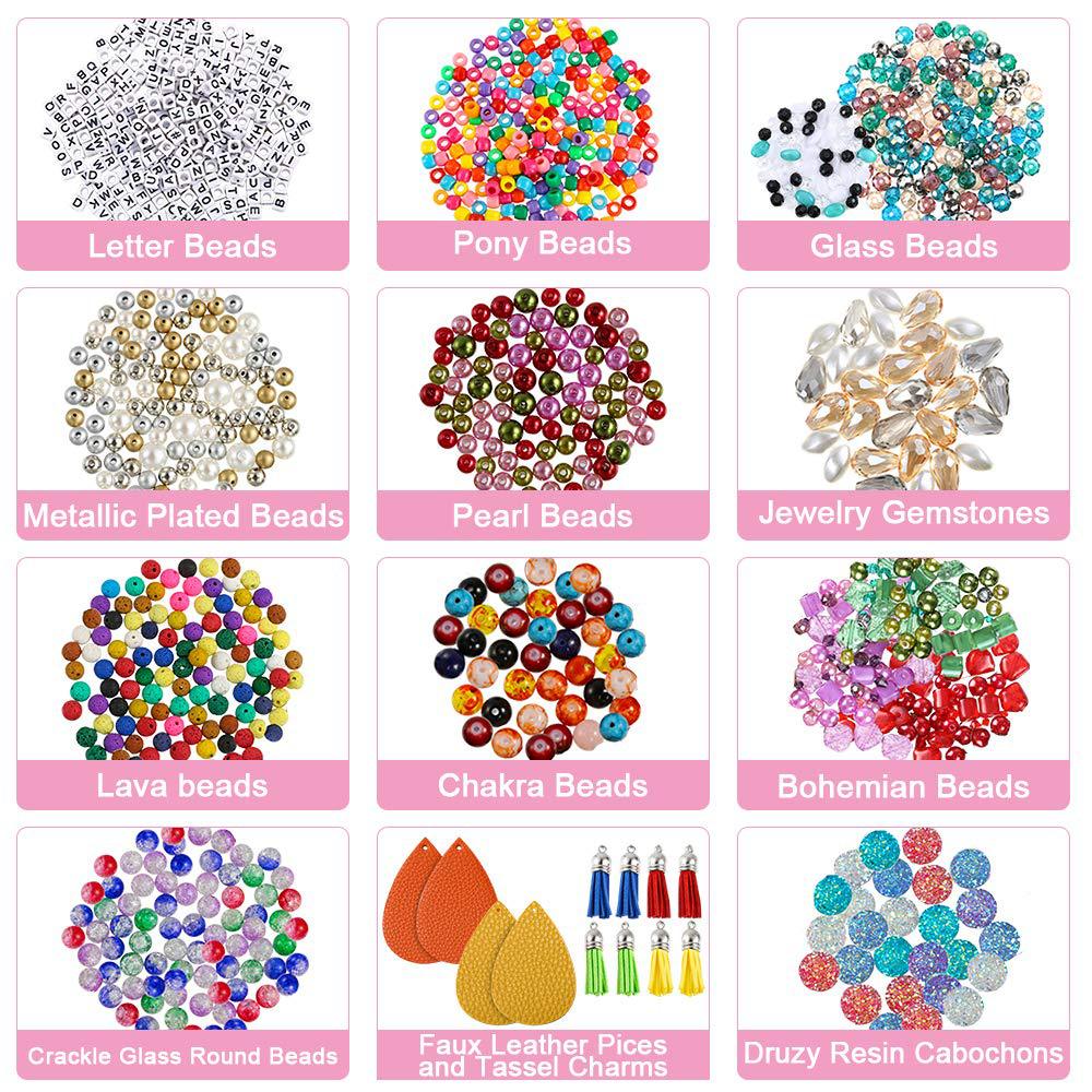 Luxury Jewelry Making Kit Acrylic Crystal Shaped Bead Bracelet Pendant Jewelry Making Combination Set