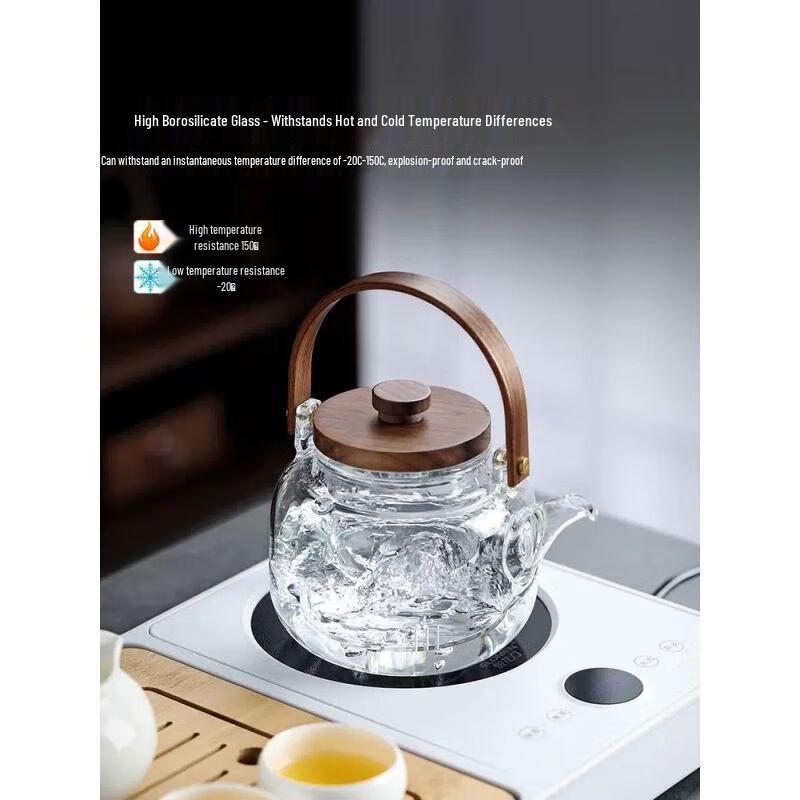 Japanese Style Stone & Ceramic Tea Set with Tea Tray