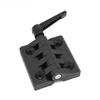Black Lever Lock Position Hinges with Handle Adjustable Tightening PA for industrial switchgear Distribution Cabinet