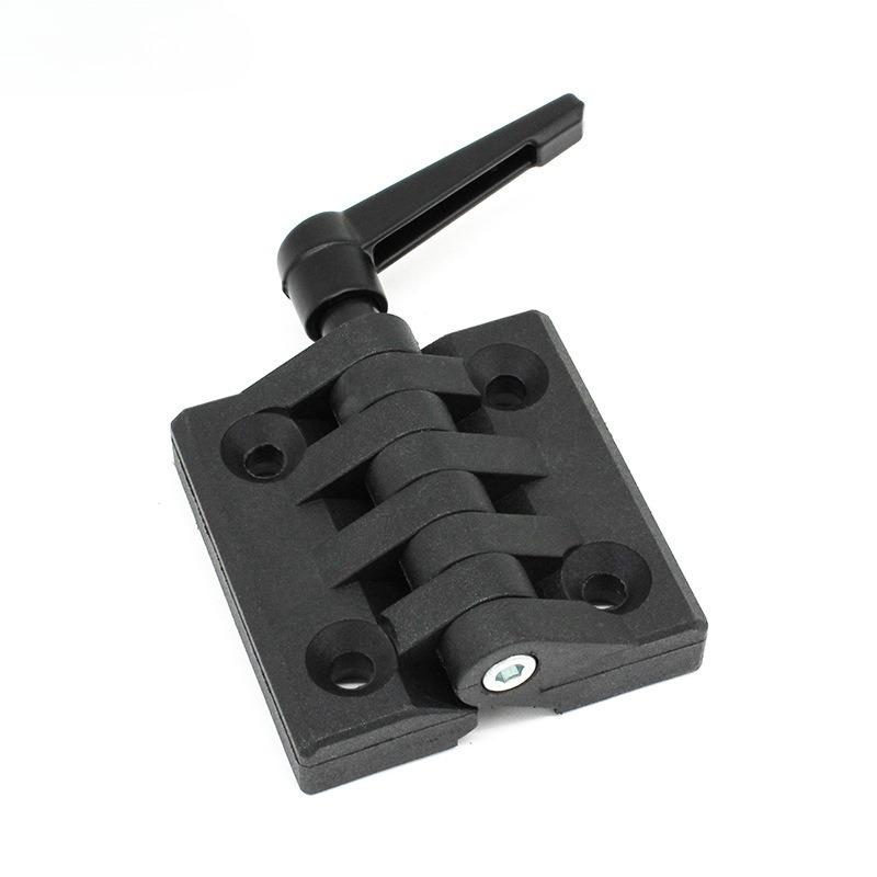 Black Lever Lock Position Hinges with Handle Adjustable Tightening PA for industrial switchgear Distribution Cabinet
