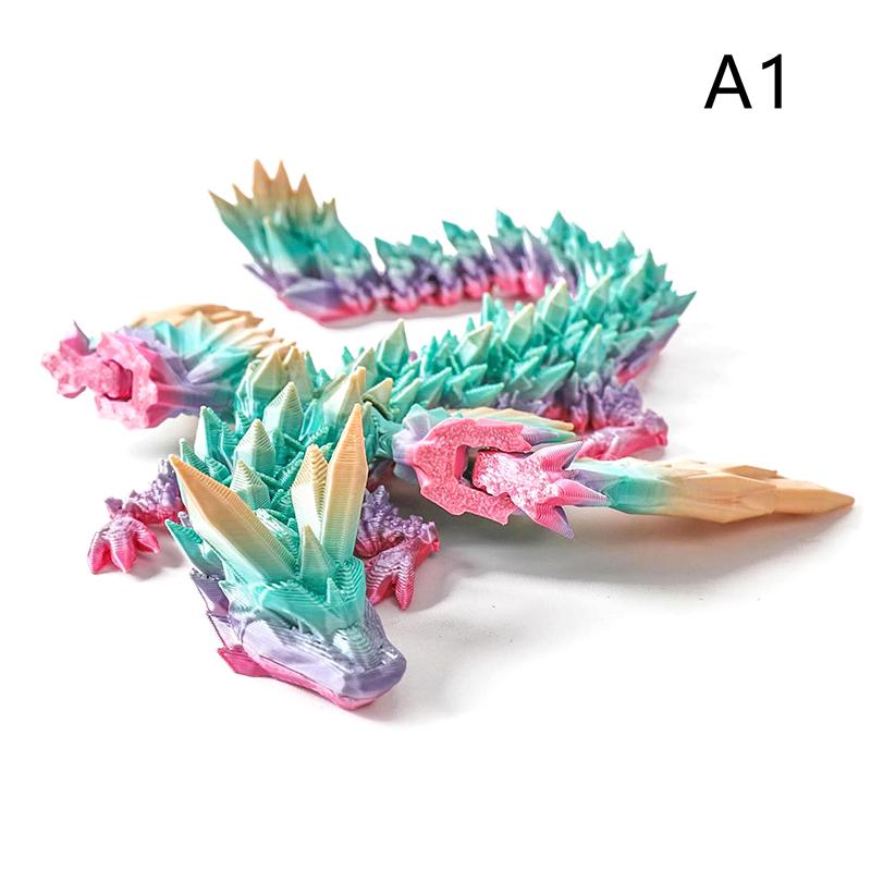 Dragon Zburător Articulat Imprimat 3D Dragon Stil Occidental Articulație Mobilă Model Dragon Ornament Artizanal pentru Birou Acasă