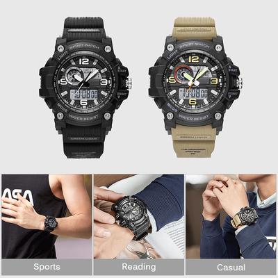 xiaomi twentyseventeen outdoor electronic sport watch dial dual time display