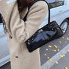 Retro versatile handbag shoulder messenger bag glossy trend simple high-end niche platinum bag