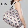 Quick Dry Grocery Bag Foldable Shopping Reusable Storage Tote Portable Molded One-piece Oxford Cloth Shoulder for Sports Travel Picnic Compact