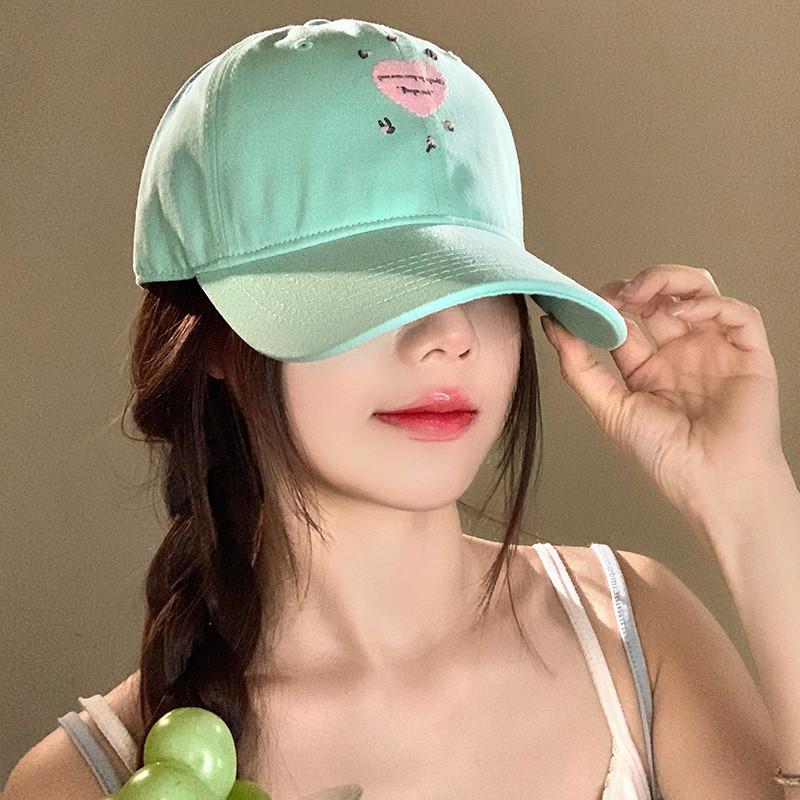 Mipha Mambo Heart Embroidered Baseball Cap For Women Spring Fashion