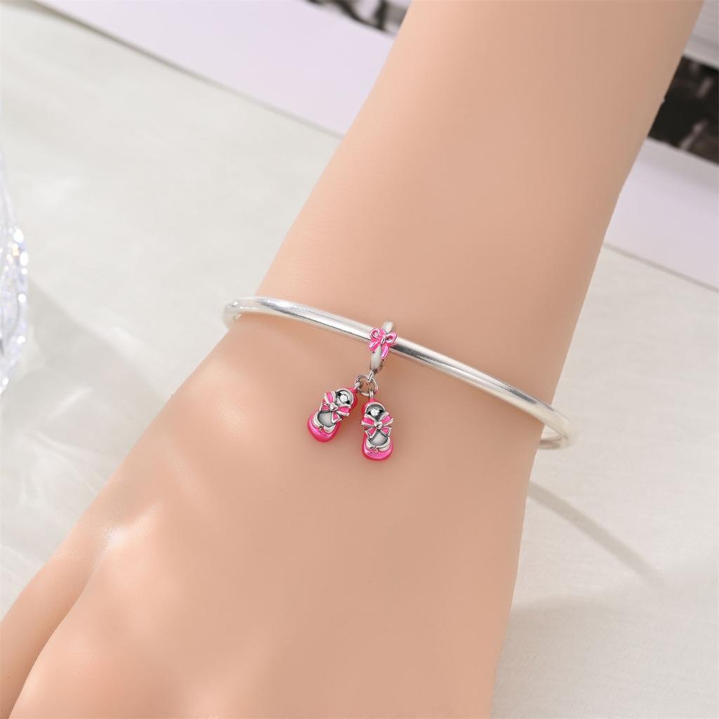 Romantisches Thema Echte Kupfer Lippenstift Schuhe Tasche Anhänger Rucksack Perlen Anhänger Passend für Damen Armband Halskette DIY Feiner Feiner Schmuck Geschenkartikel