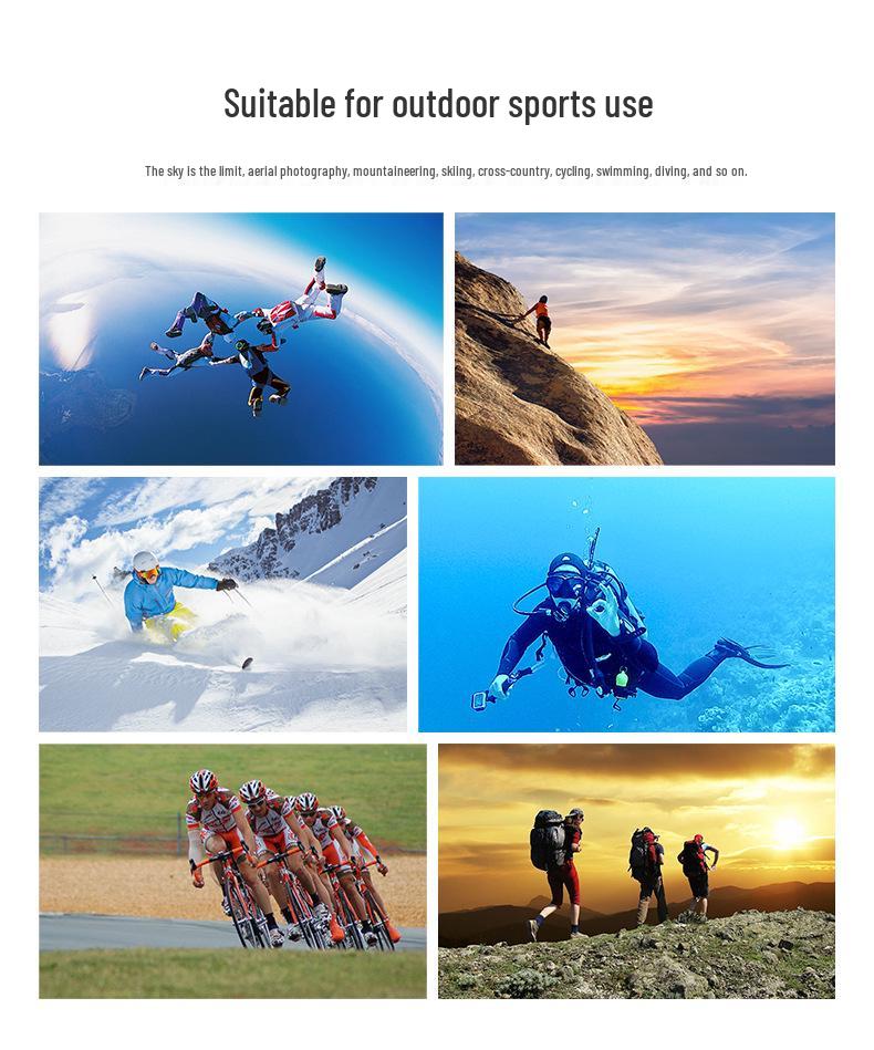 4K Dual-Screen Waterproof Action Camera for Cycling, Climbing, and Surfing with WiFi