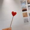 10pcs Creative Love Fruit Fork With Holder Cute Heart Shape Stainless Steel Reusable Metal Sticks For Fruit, Dessert, Appetizers