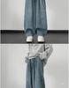 Men's Retro Washed Distressed Wide-Leg Jeans - American Trend