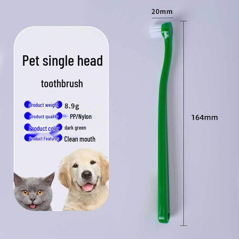 Round Head Soft Bristle Toothbrush for Cats & Dogs - Individually Packed for Oral Care & Fresh Breath