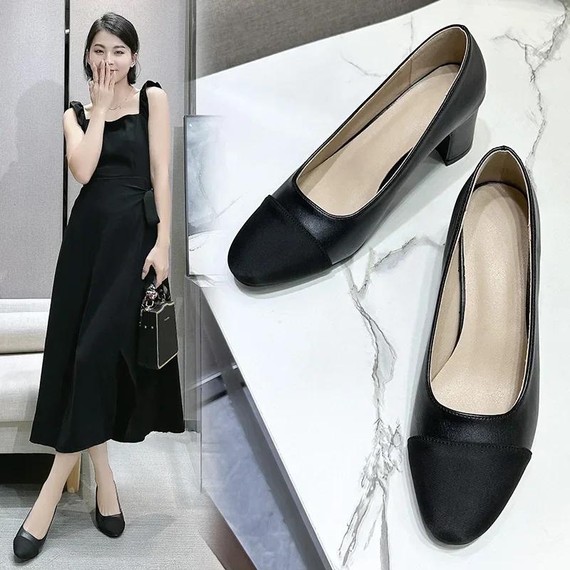 fashion Female Pumps Round Toe Designer Women Shoes Fashion Office Work Wedding Party Shoes Ladies High Heel Shoes Zapatillas Mujer