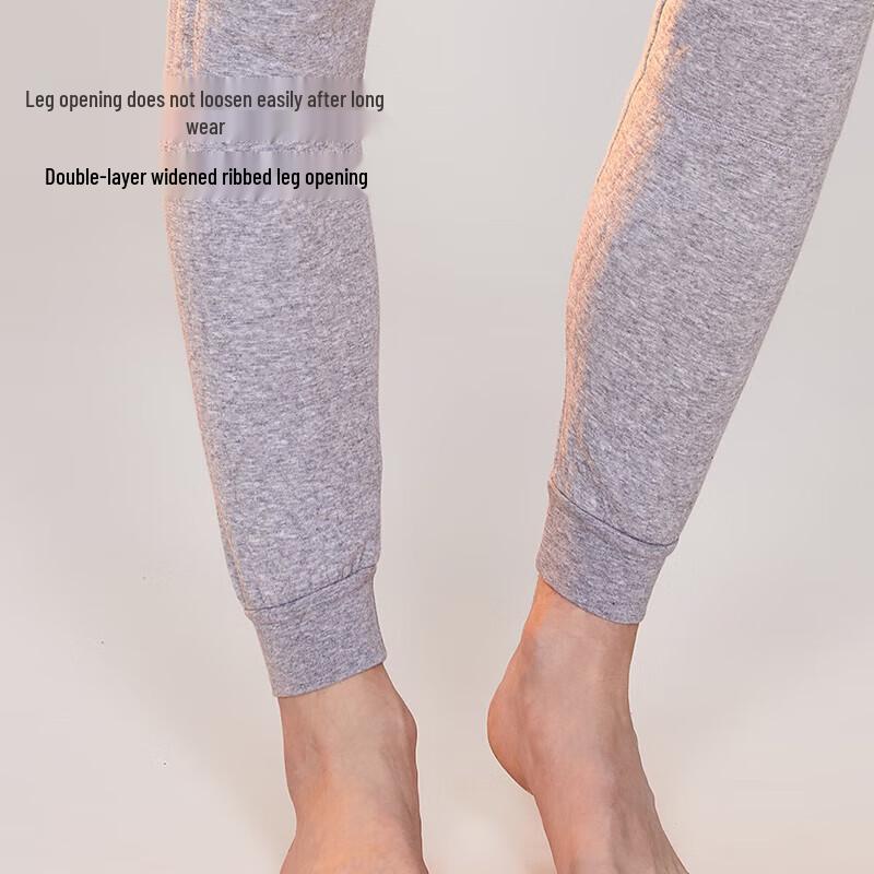 YierShuang Men's & Women's 3-Layer 100% Cotton Thermal Long Johns with Knee Pads