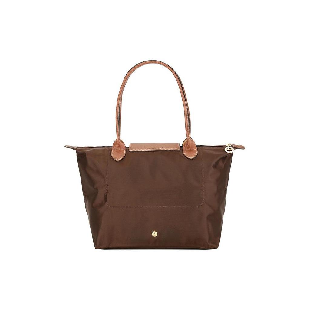 Longchamp Le Pliage Solid Logo Snap Zipper Foldable Nylon Canvas Dumpling Bag Tote Shoulder Bag Women Bags Ebony 2605089P81