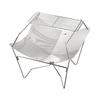 BUNDOK Bonfire Stand Lotus + BD-467 with Mesh, Stainless Steel, Storage Case Included, Compact, Silver