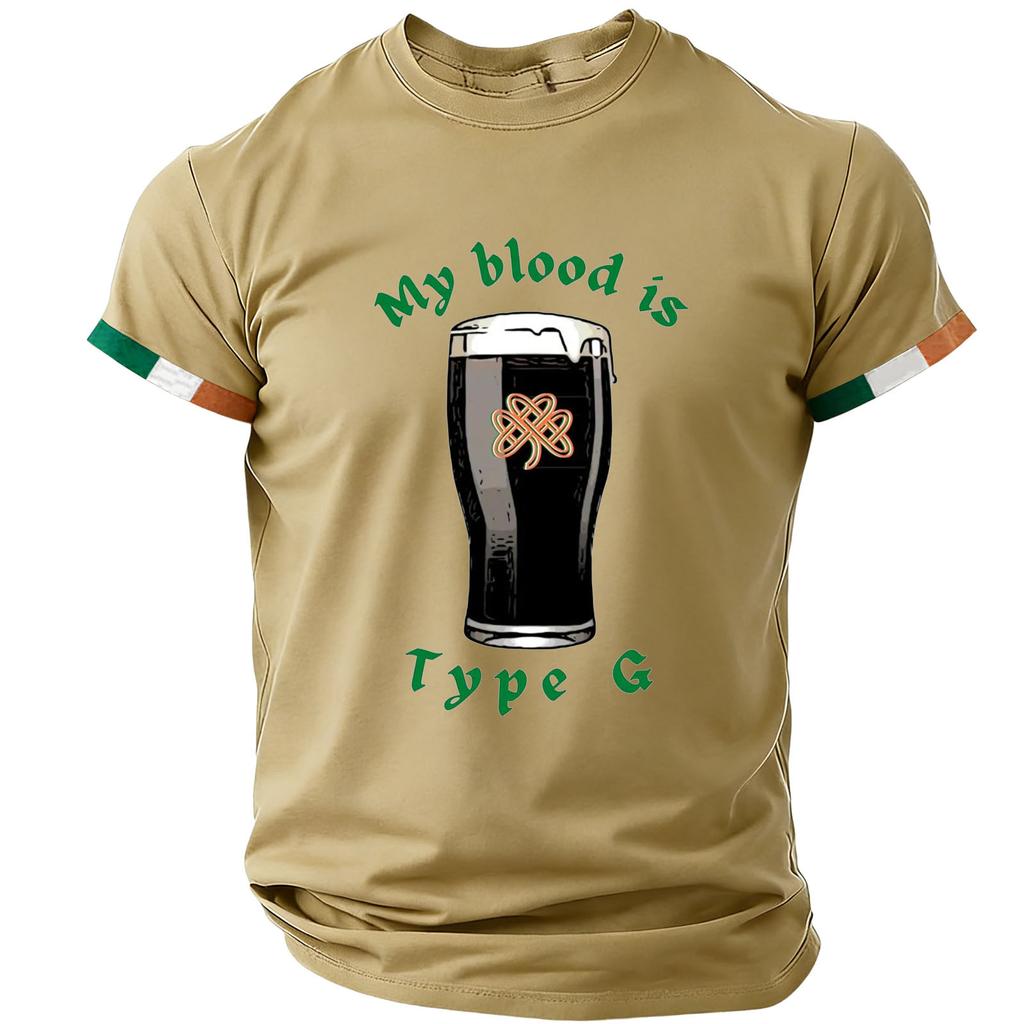 T-shirt décontracté à manches courtes et col rond pour homme