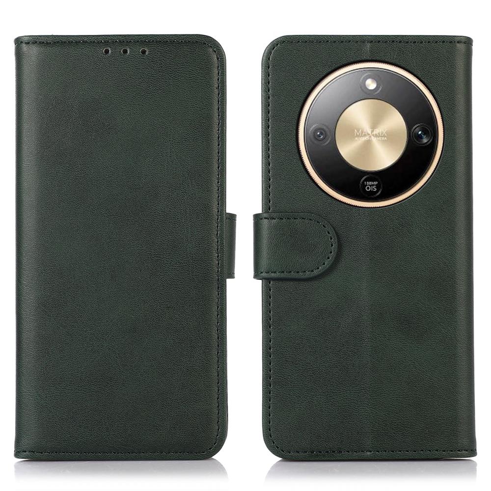 Kožené pouzdro pro Honor Magic8 Lite 5G/X70 5G/X9d 5G Peněženka s texturou hovězí kůže Kryt na telefon se stojánkem