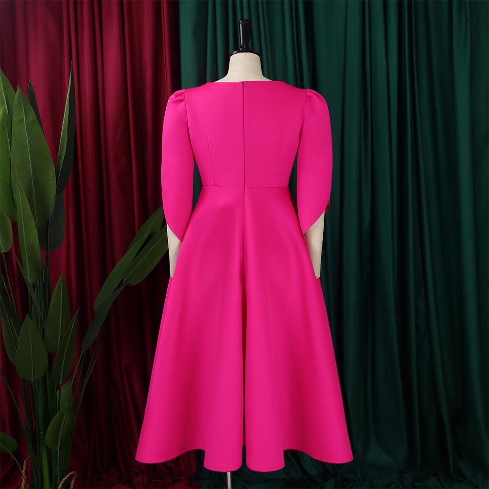 High-end and Fashionable Women's Evening Gown, Elegant and Graceful Foreign Trade Dress with Large Swing Skirt for Party