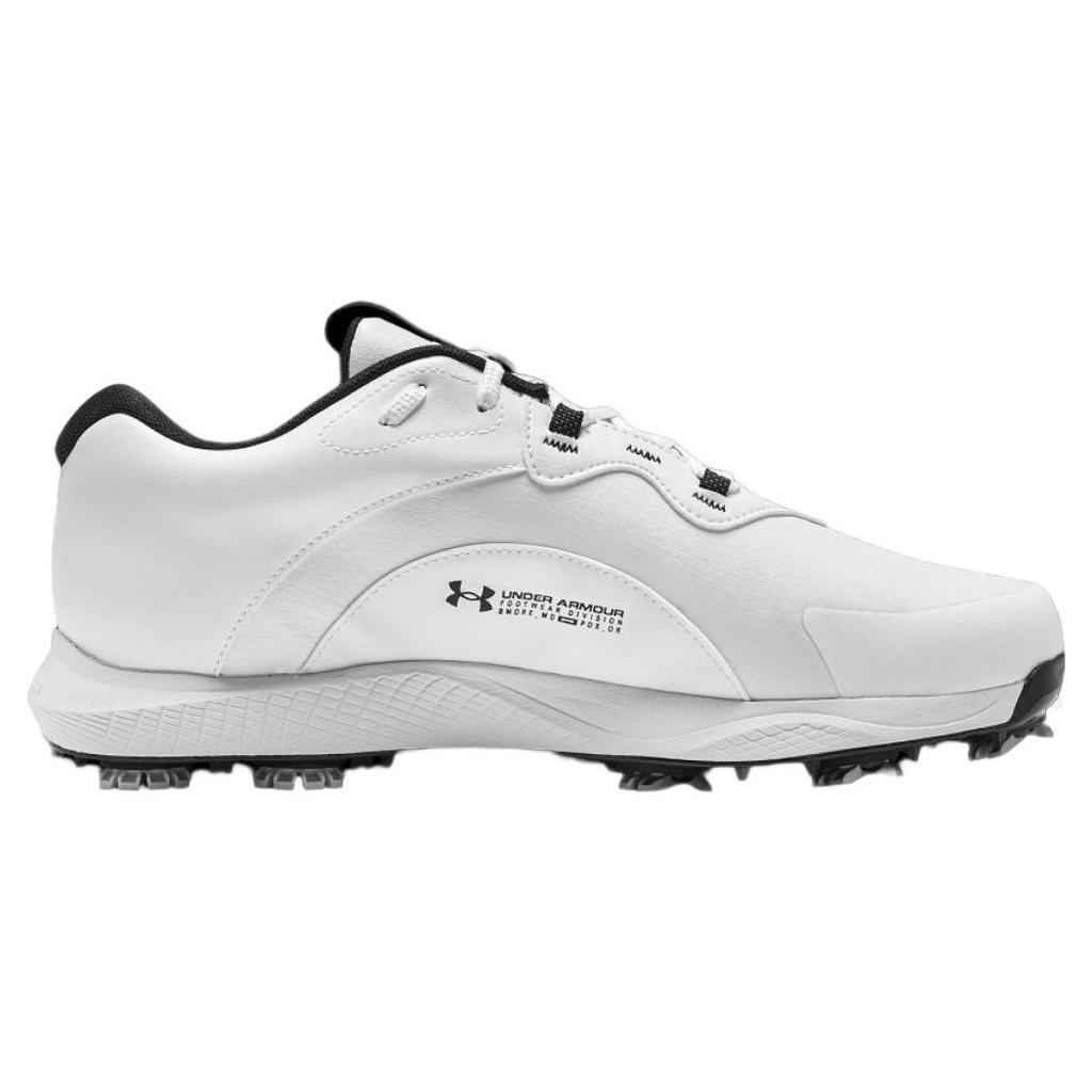Under Armour Charged Draw 2 Golf Wide White Black Men Sneakers 3026401-100