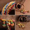 Comfortable Ethnic Style Wristband Soft Knitted Hand Rope Accessory with Pendant