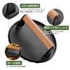 Happykau Meat Press, Bacon Press, Round, Cast Iron, Black, Wavy Design, with Wooden Handle, Grill Press, Meat Press, Approx. 17.5cm Diameter