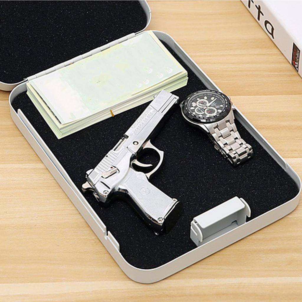 Draagbare Auto Kluis Grote Capaciteit Diefstal Voorkomen Sieraden Contant Geld Slotdoos met Wachtwoord Wit