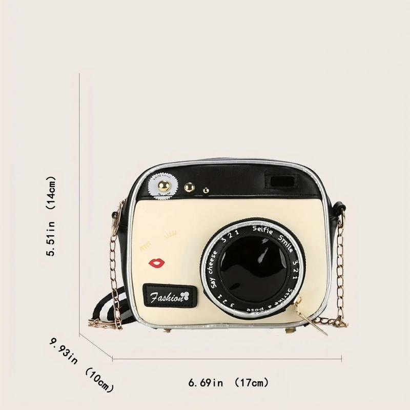 Fashion Retro Camera Crossbody Bag Unique Original PU Leather Handbag Women's Simple Versatile Shoulder Bag Purse For Ladies