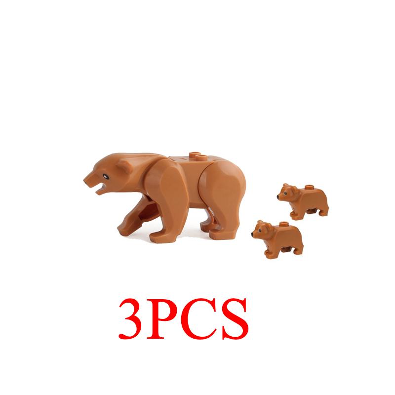 The Zoo Model African Elephants Camel Deer Crocodile Leopard Animal Building Blocks Educational Games Figure Brick Toys Kid B03