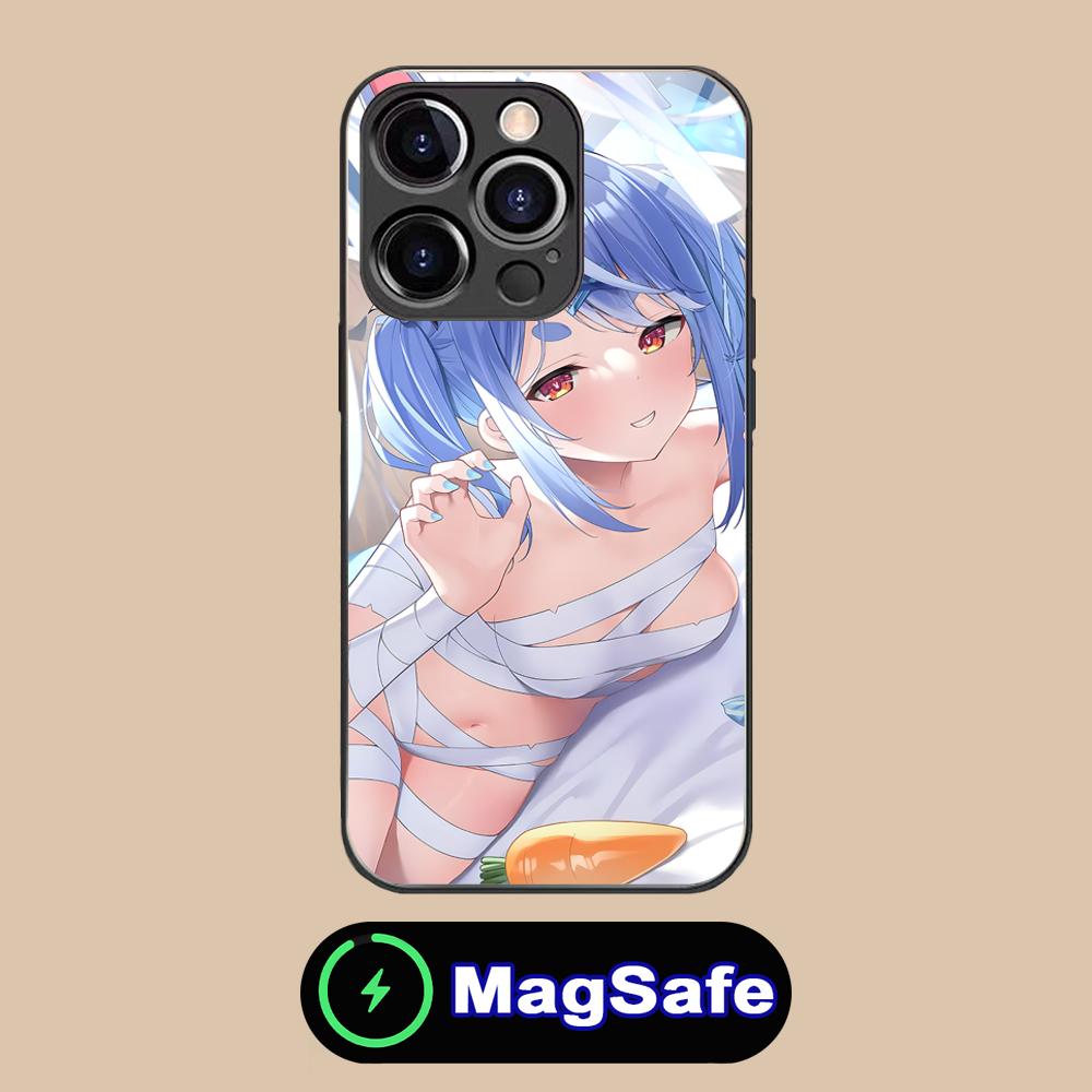 Usada Pekora Anime Phone Case for iPhone 16 15 14 13 12 11 Pro Max Plus Mini MagSafe Glass Colour Protective Smartphone Luxury