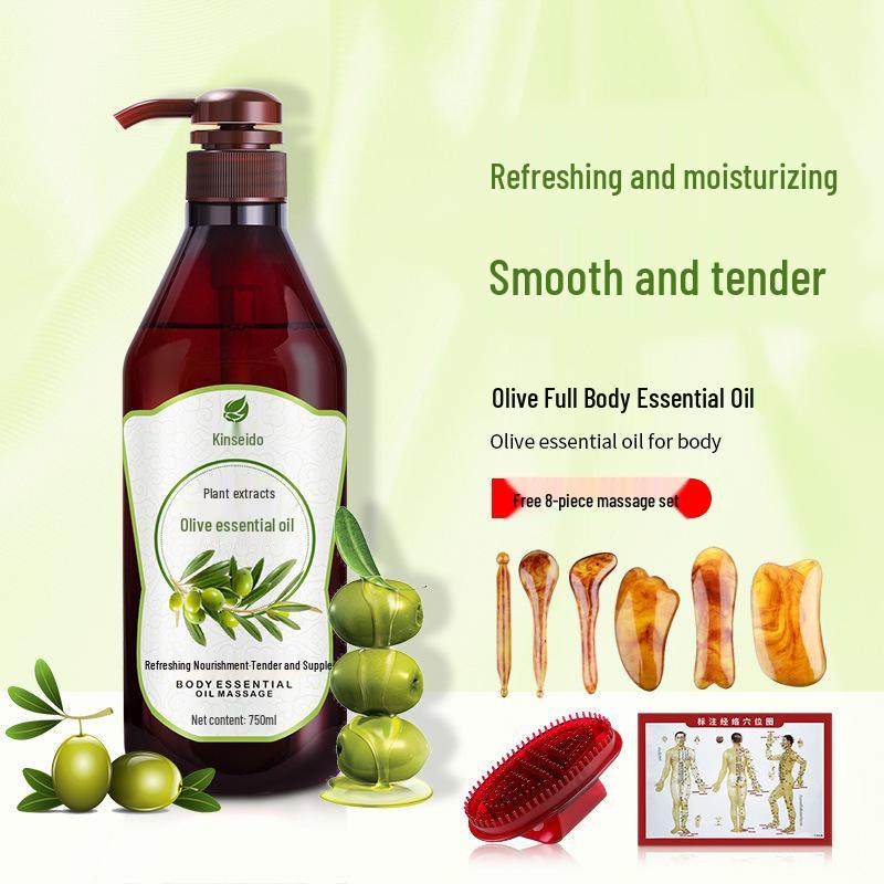 Rožių ir alyvuogių masažinis eterinis aliejus - 750 ml Naudojimui meridianų grožio salone, praturtintas senu imbieru