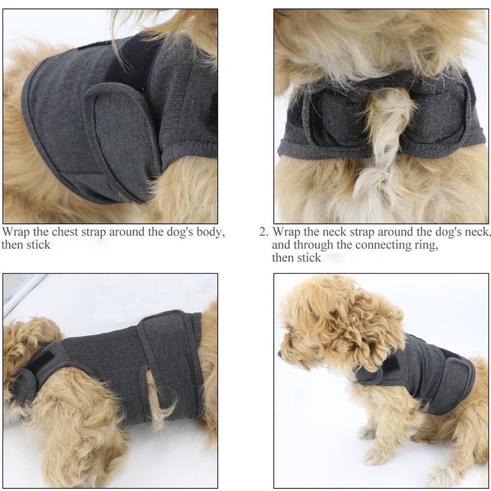 Breathable Dog Anxiety Jacket Soft Comfortable Anti Pet Wrap Clothes Dog Anxiety Calming Warm A B4K8