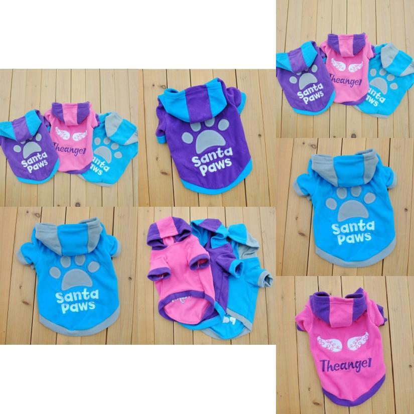 Soft Dog Pet Winter Warm Cute Pajamas Hooded Puppy Clothes Coat Jumpsuit