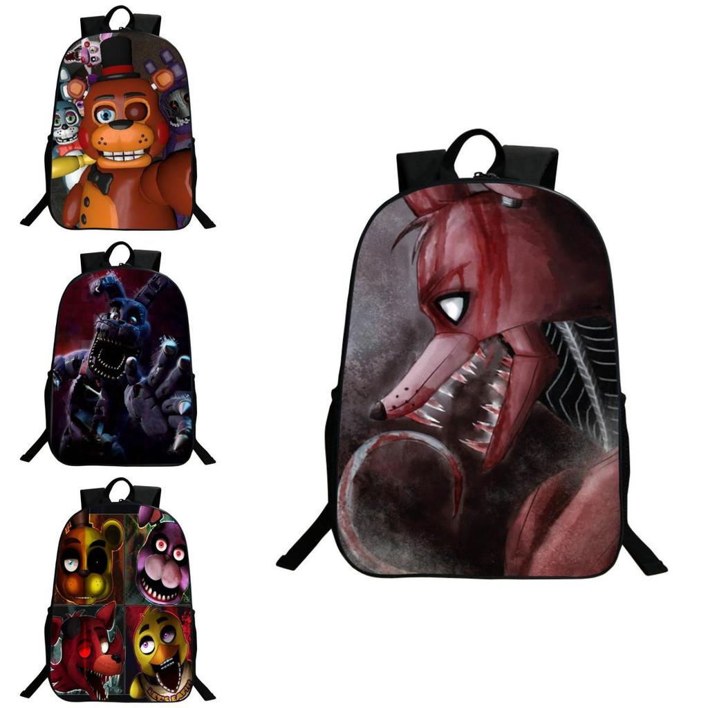 Vibrant Five Nights At Freddy's Backpack With Anime Pattern For Kids And Students