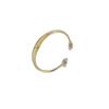 Exquisite Flower Inlaid Diamond Gold-Plated Bangle