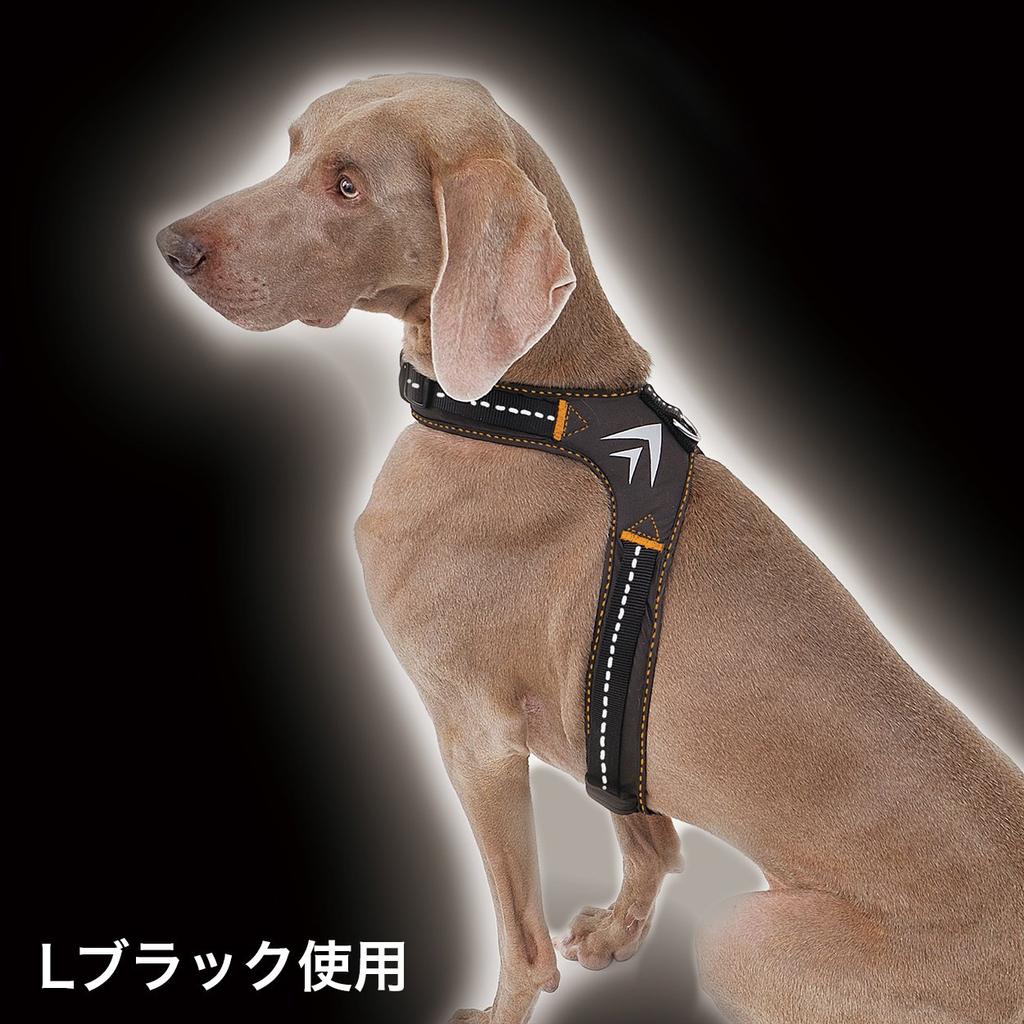 Petio Basic Plus Hold Harness Wave Black for Large Dogs L Size