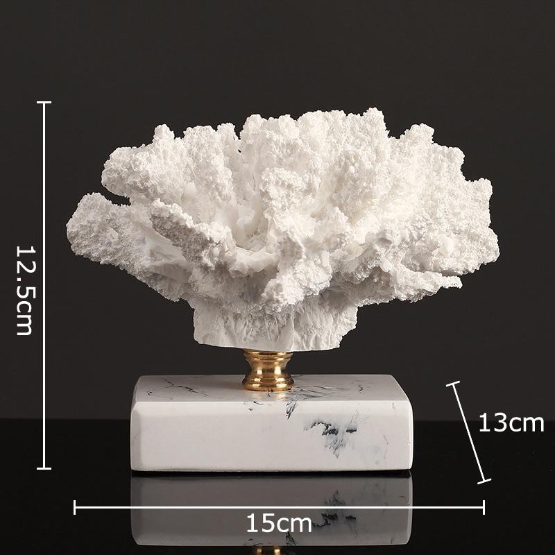 

Simulated Coral Landscape Handicrafts Desk Decoration Ornaments Creative White Coral Sculpture Modern Room Aesthetics Decor