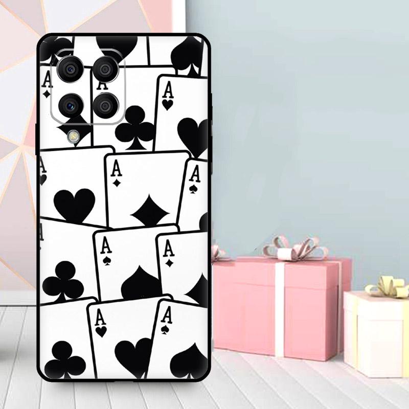 CASINO PLAYING CARDS Case For Samsung Galaxy M56 M52 M32 M53 M16 M11 M21 M31 M35 M12 M13 M14 M15 M36 M55 M34 M54