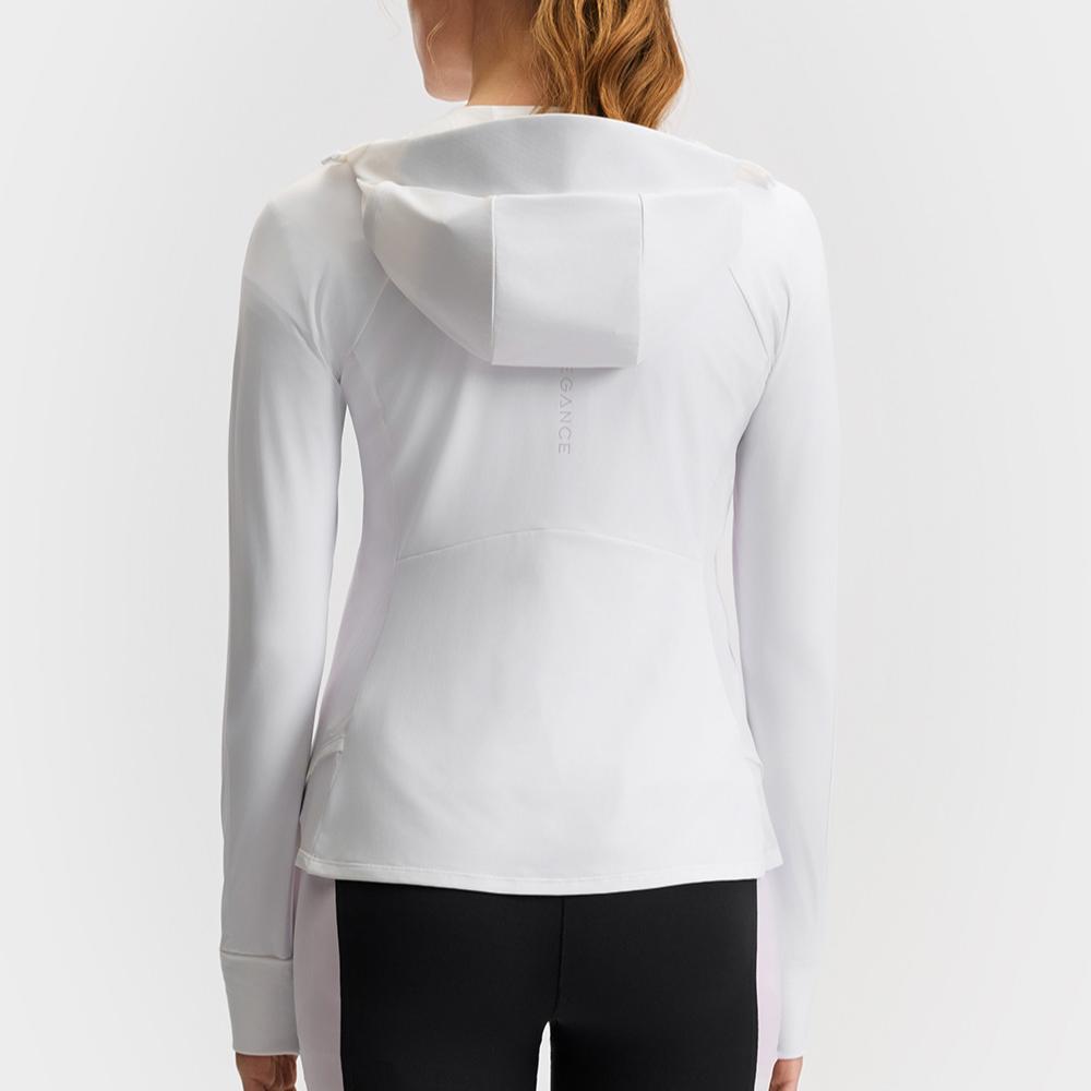 FILA Fitness Series Vitality Girl Fashionable Versatile Skin-Friendly UV Protection Sun Protection Clothing Women Clothing Jade-White A11W521505F-WT