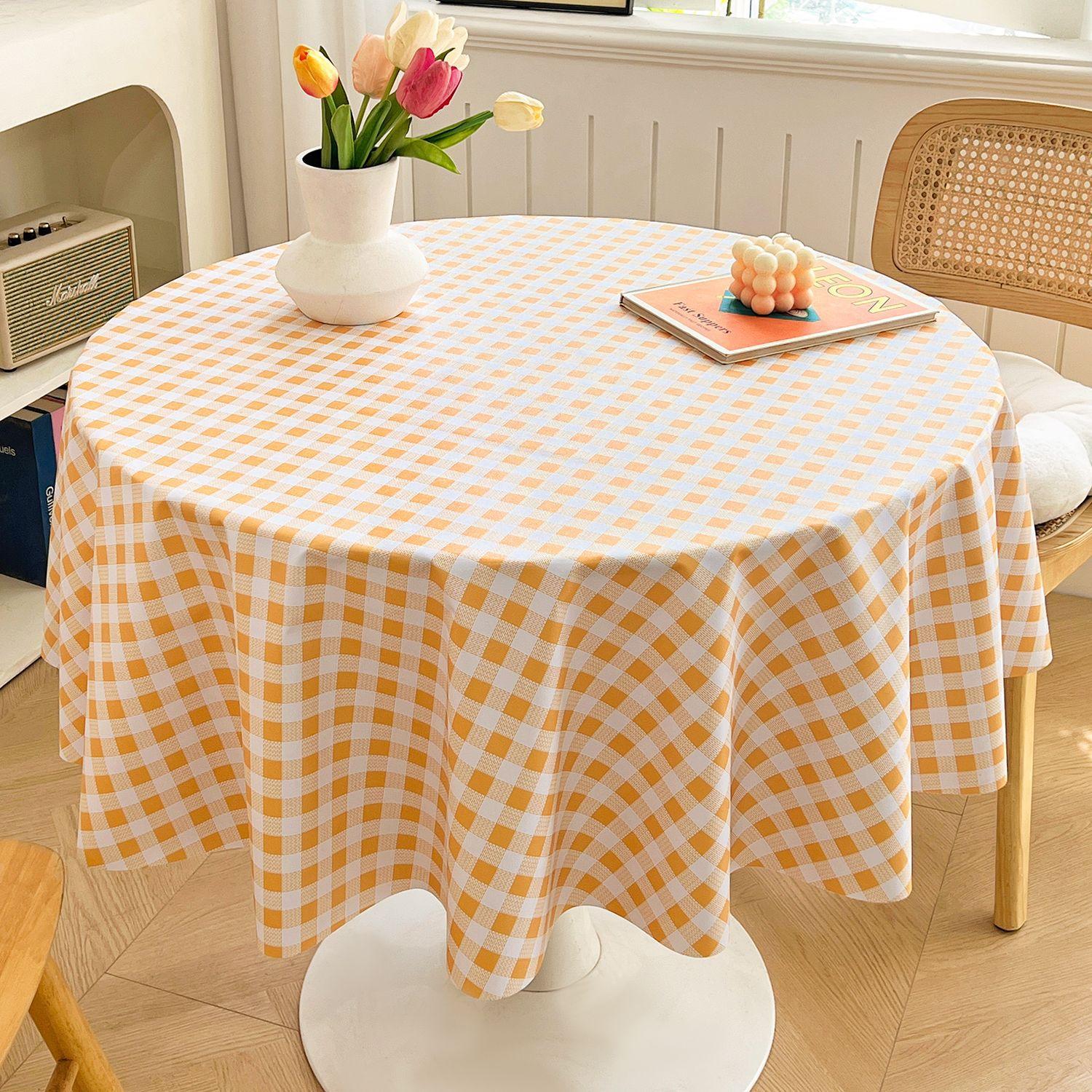 

Круглая скатерть Высококачественная Не требующая стирки Маслостойкая Водонепроницаемая Защищающая от ожогов Скатерть Скатерть Круглая скатерть Круглая подкладка для стола 120*120cm