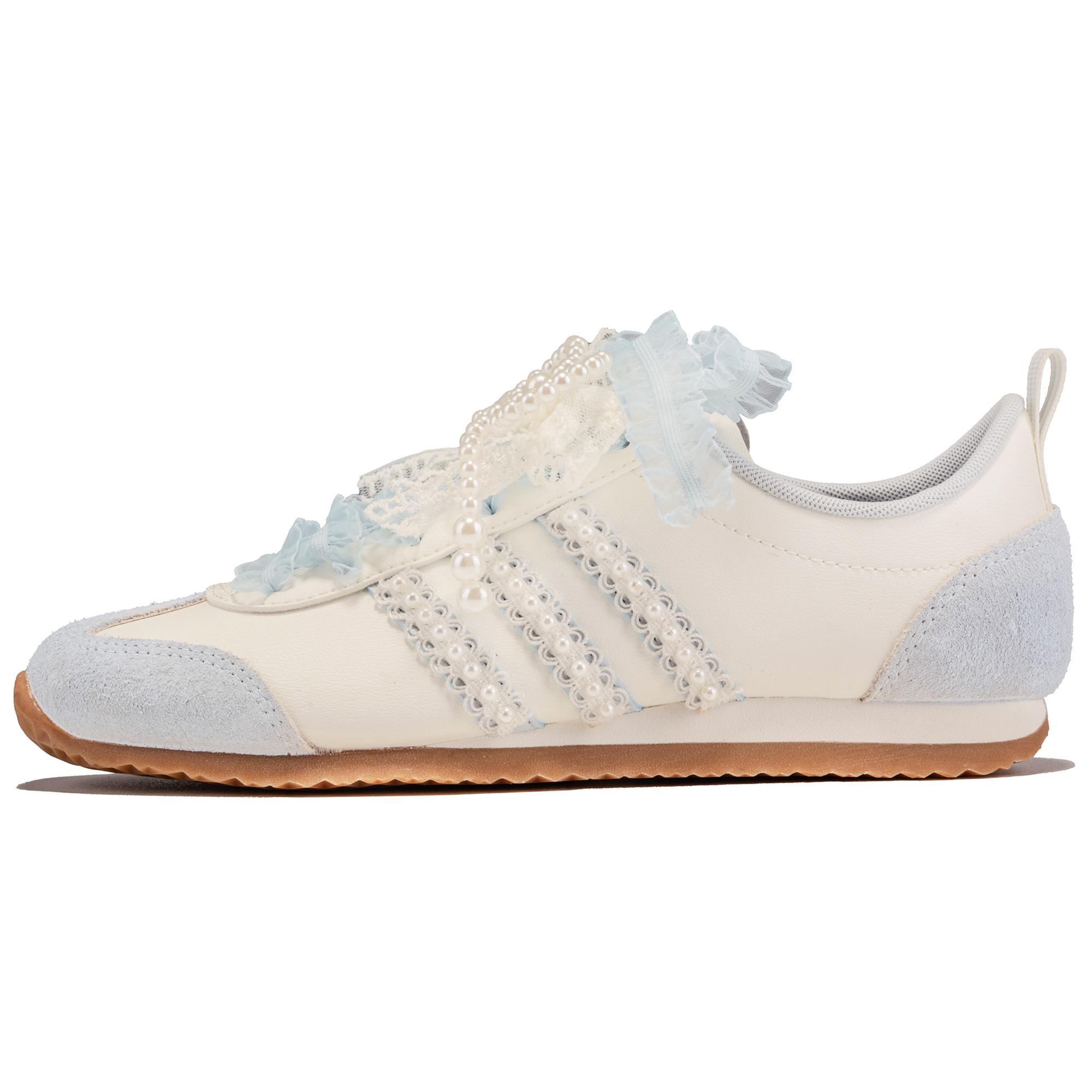 

Adidas VS JOG 2.0 Leather Slip Resistant Abrasion Resistant Low top Casual Shoes Unisex Light Blue JS4462(TeamF-) 38