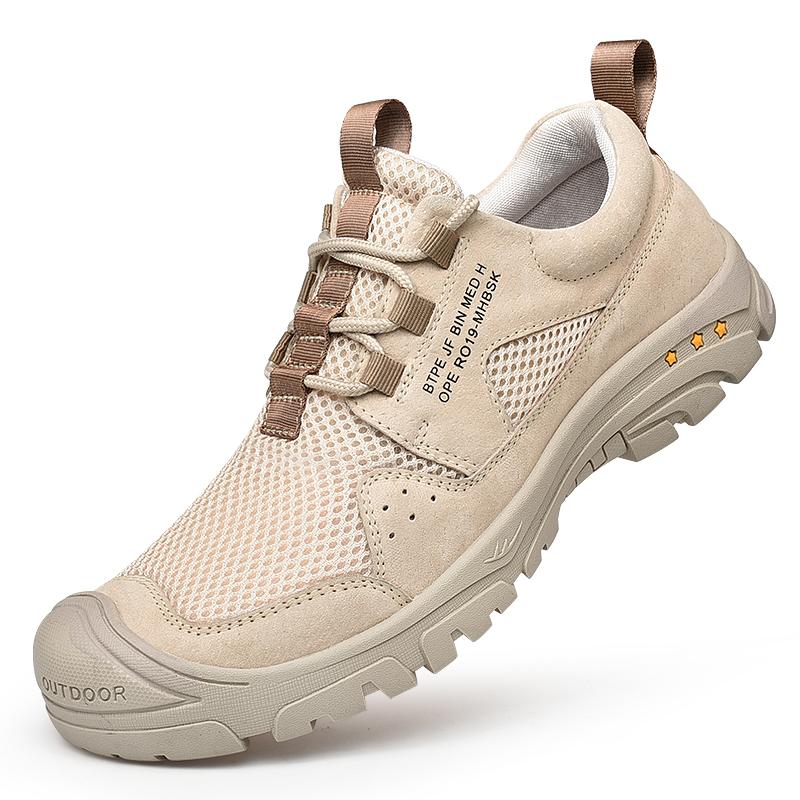 Sapatos casuais de malha respirável masculinos, mocassins confortáveis para atividades ao ar livre, sapatos baixos para homens